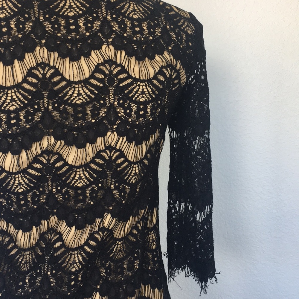 Small black lace and tan dress. - Picture 6 of 7
